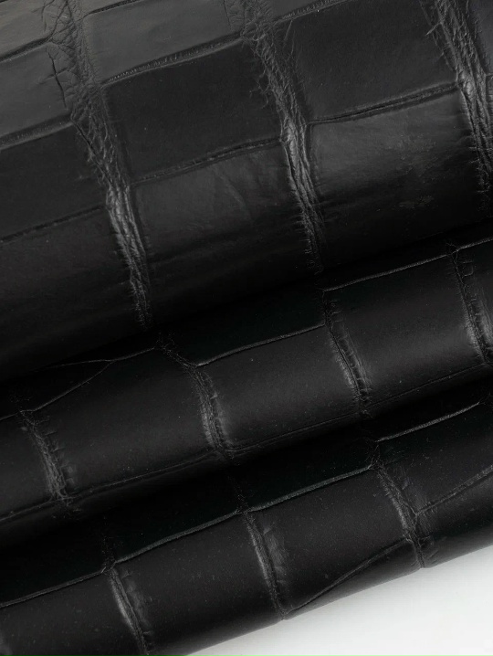 Кожа крокодила Галантерей черный