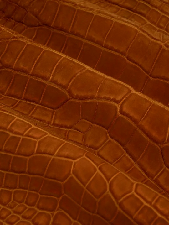 Кожа крокодила Коньячный нубук