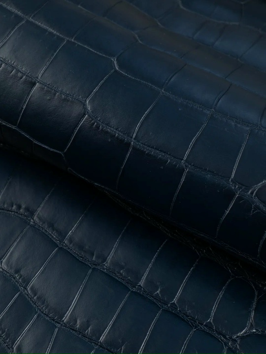 Кожа крокодила галантерей синий