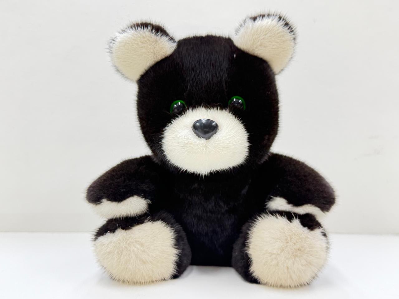 Большой плюшевый мишка из меха норки